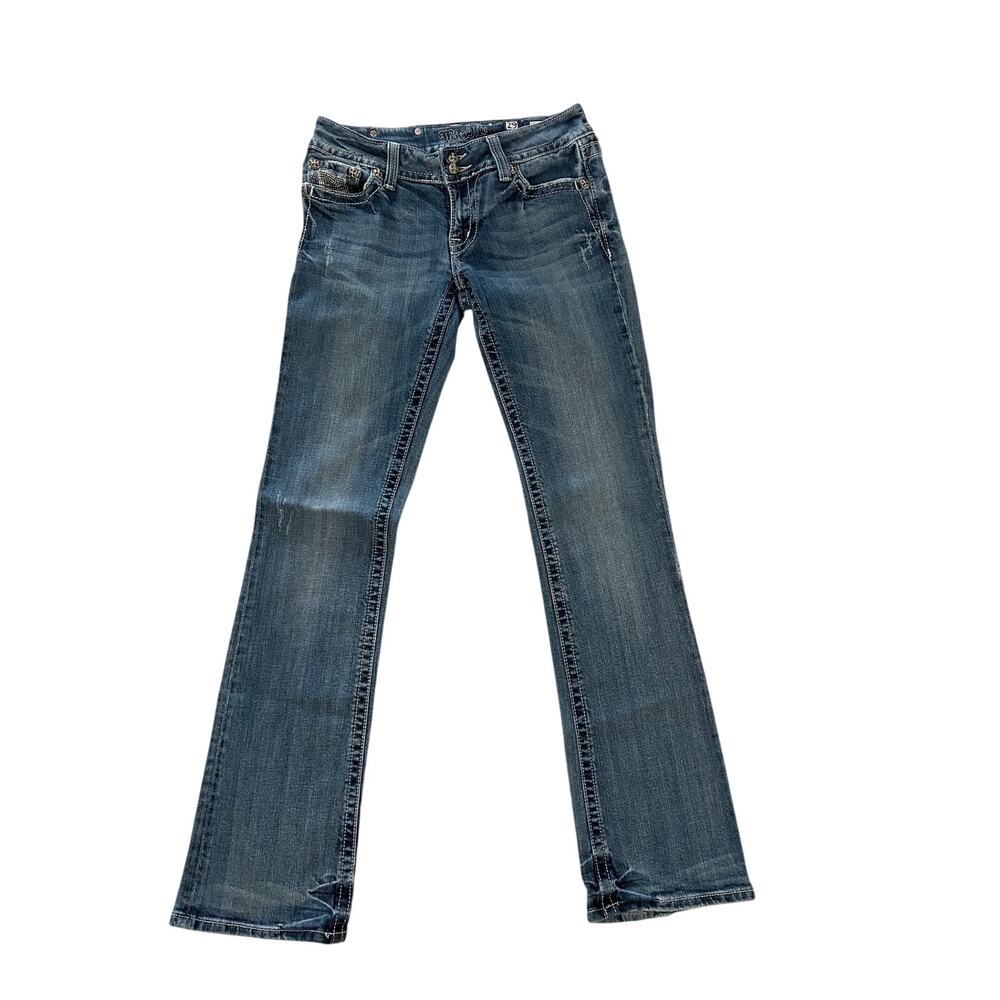 Miss Me Jeans Womens 29 Bootcut Rhinestone Wing Pocket Y2K Western Cowgirl Denim - Picture 5 of 15
